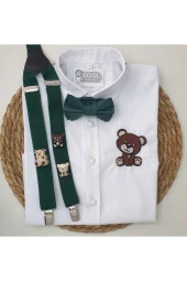 Ayıcık Konseptli Askı Papyon Gömlek - 1