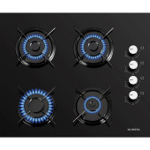 Kumtel Home Siyah Cam Ankastre Set (Da6-830 Davlumbaz + Ko-40 Tahdf Ocak+ B66-S2 Fırın) - 3