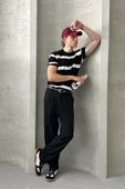 Erkek Pileli Baggy Kalıp Kumaş Pantolon - 4
