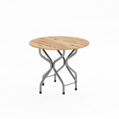Eportatif Mutfak Masa Bahçe Yemek Masası Çam Yuvarlak 1388 thumbnail 2