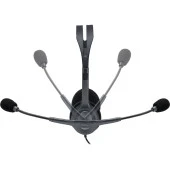 LOGITECH H110 Stereo 3.5mm Jack Gri Mikrofonlu Kulaklık 981-000271 - 4