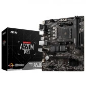 MSI A520M PRO DDR4 M2 PCIe NVME HDMI DP PCIe 16X v3.0 AM4 mATX thumbnail 1