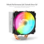 DARK 120mm FREEZER X127 DKCCX127 Hava Soğutmalı İşlemci Fanı thumbnail 2