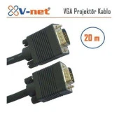 V-net 20metre NVN-VGA-20 VGA Projeksiyon kablosu, Gold Plated - 1