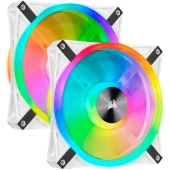 CORSAIR QL140-2 CO-9050106-Ww 14CM RGB KASA FANI+KONTROL ÜNİTELİ 2-Lİ PAKET BEYAZ - 1