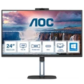 AOC 23.8” IPS 24V5CW/BK 1MS 75HZ HDM-DP WEB KAMERALI PIVOT MONİTÖR - 1