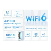TP-LINK RE600X AX1800 Dual Band Menzil Genişletici Priz Tip - 2