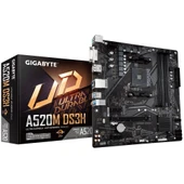GIGABYTE A520M-DS3H DDR4 M2 PCIe NVME HDMI DVI DP PCIe 16X v3.0 AM4 mATX thumbnail 1