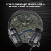 LENOVO LECOO HT403 Stereo USB RGB Led Aydınlatma Siyah Gaming Mikrofonlu Kulaklık - 3