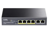 CUDY FS1006P 6 Port 10/100 60w 4port PoE Yönetilemez Switch thumbnail 1