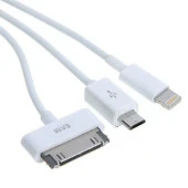 Codegen Apple iPhone 30 Pin / 8 Pin / Micro USB 20 Cm Şarj Kablosu CDG-CNV73 thumbnail 2
