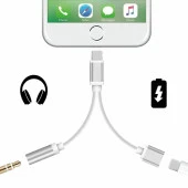 Codegen Apple iPhone Lightning + 3.5mm Stereo Dönüştürücü Çoklayıcı Adaptör CDG-CNV51 thumbnail 1
