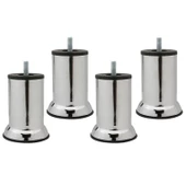 Mobilya Kanepe Baza Koltuk Destek Yükseltme Ayağı M8 Civatalı Krom Metal Ayakları 10 cm 4 Adet - 7