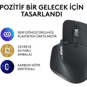 LOGITECH Mx Master 3S Kablosuz 8000Dpı Performans Mouse Siyah 910-006559 - 2