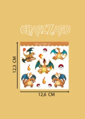 Charizard - Pokemon - sticker - parlak kağıt 2'li set thumbnail 2