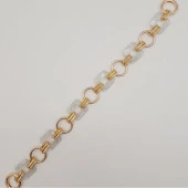 Angel Çanta Aksesuar 40 cm Kare Akrilik Yaylı Halkalı Çanta Zinciri Simli Light Gold Metalli - 3