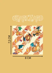 Charizard Pokemon sticker  2li set -mat kağıt- - 3