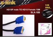 S-Lınk Kablo Vga 15M Slx-189 F/M (Erkek / Dişi ) 15Pin Monıtör Vga Uzatma Kablosu - 2