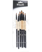 Rich Yuvarlak Uç Fırça Seti 6lı Set 5 - 1