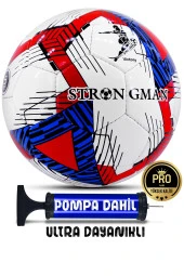 Telvesse Futbol Topu Pompalı Set Profesyonel El Dikişli Dayanıklı Sert Zemin Halı Saha Topu 701 No:5 thumbnail 1