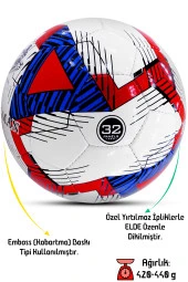 Telvesse Futbol Topu Pompalı Set Profesyonel El Dikişli Dayanıklı Sert Zemin Halı Saha Topu 701 No:5 thumbnail 3