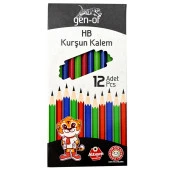 Gen-Of HB Köşeli Kurşun Kalem (GEN-6000) 12 Adet - 1