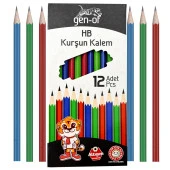 Gen-Of HB Köşeli Kurşun Kalem (GEN-6000) 12 Adet - 2