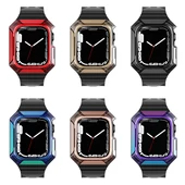Apple Watch 38mm Zore KRD-88 Sert PC Kasa Koruyuculu Silikon Kordon - 2