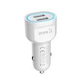 Zore CC-01 Hızlı Şarj Özellikli LED Işıklı Dual USB Araç Şarj Başlığı 18W - 1