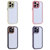 iPhone 15 Pro Max Kılıf Kamera Korumalı Renkli Kenar ve Çerçeve Tasarımlı Vitamin Kapak - 3