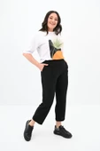 Kadın Büyük Beden Baskı Detaylı T-shirt Takım 8105-24 - 3