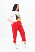 Kadın Büyük Beden Baskı Detaylı T-shirt Takım 8105-24 - 7