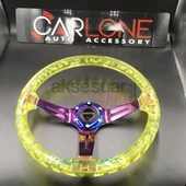 Şeffaf Sarı Direksiyon Momo 35cm Kabarcıklı Direksiyon A+ Süper Ürün - 2