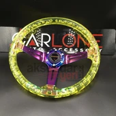 Şeffaf Sarı Direksiyon Momo 35cm Kabarcıklı Direksiyon A+ Süper Ürün - 1