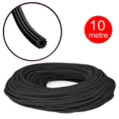 Alüminyum Sineklik Teli Fitili Siyah 5mm Kapı Pencere Tül Sabitleme Lastik Contası -10 Metre - 1
