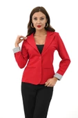Kadın Tek Düğme Detaylı Blazer Ceket 5522 - 8
