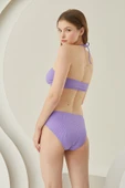 Lila Reps Boyundan Bağlamalı Tek Üst Bikini thumbnail 3