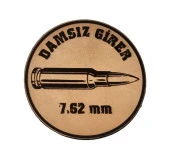Damsız Girer 7,62 mm  -Yuvarlak  Deri Peç - Arma - Leather Patch - 1