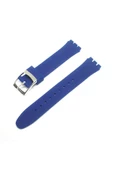 17mm Swatch Uyumlu Chrono Model Slikon Saat Kordonu - LACİVERT - 1