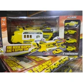 Kurtarıcı Helikopter Set ve 4 Ufak Araba - Mavi Su Dünyası thumbnail 3