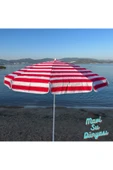 Plaj Şemsiyesi (Pamuk Kumaş) Deniz, Balkon, Bahçe (Bidonsuz) 2 Metre, 10 Telli - 2