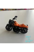 Çek Bırak Metal Küçük Boy Turuncu Renk Motosiklet - 1