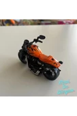 Çek Bırak Metal Küçük Boy Turuncu Renk Motosiklet - 3