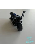 Çek Bırak Metal Küçük Boy Mavi Renk Motosiklet - 4