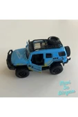 Çek Bırak Metal Mavi Renk Araba 4x4 Offroad Jeep Kapılar Açılır Araba thumbnail 4