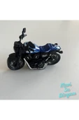 Çek Bırak Metal Küçük Boy Mavi Renk Motosiklet - 2