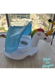 Gölgelikli Beyaz Renk Unicorn Bebek Deniz Simidi, Bebek Havuz Simidi, 0-4 Yaş 85cm - 1