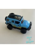Çek Bırak Metal Mavi Renk Araba 4x4 Offroad Jeep Kapılar Açılır Araba thumbnail 2