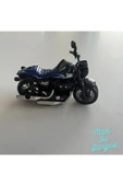 Çek Bırak Metal Küçük Boy Mavi Renk Motosiklet - 1