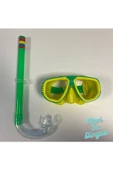 Çocuk Şnorkel Set Yeşil Renk 3 ile 7 Yaş Arası Deniz ve Havuz Maske Seti - 1